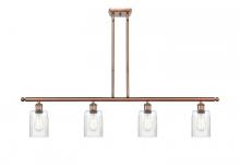  516-4I-AC-G342 - Hadley - 4 Light - 48 inch - Antique Copper - Cord hung - Island Light