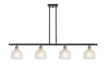  516-4I-BAB-G411 - Dayton - 4 Light - 48 inch - Black Antique Brass - Cord hung - Island Light