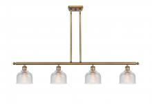  516-4I-BB-G412 - Dayton - 4 Light - 48 inch - Brushed Brass - Cord hung - Island Light