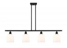  516-4I-BK-G558-6GWH - Bella - 4 Light - 48 inch - Matte Black - Cord hung - Island Light