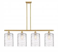  516-4I-SG-G1113-L - Cobbleskill - 4 Light - 48 inch - Satin Gold - Cord hung - Island Light