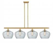  516-4I-SG-G92-L - Fenton - 4 Light - 49 inch - Satin Gold - Cord hung - Island Light