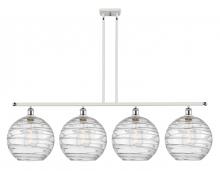  516-4I-WPC-G1213-12 - Athens Deco Swirl - 4 Light - 50 inch - White Polished Chrome - Cord hung - Island Light