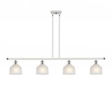  516-4I-WPC-G411 - Dayton - 4 Light - 48 inch - White Polished Chrome - Cord hung - Island Light