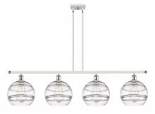  516-4I-WPC-G556-10CL - Rochester - 4 Light - 48 inch - White Polished Chrome - Cord hung - Island Light