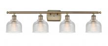  516-4W-AB-G412 - Dayton - 4 Light - 36 inch - Antique Brass - Bath Vanity Light