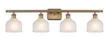  516-4W-BB-G411 - Dayton - 4 Light - 36 inch - Brushed Brass - Bath Vanity Light