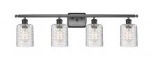  516-4W-OB-G112C-5CL - Cobbleskill - 4 Light - 35 inch - Oil Rubbed Bronze - Bath Vanity Light