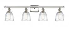  516-4W-PN-G442 - Brookfield - 4 Light - 36 inch - Polished Nickel - Bath Vanity Light