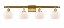  516-4W-SG-G91 - Fenton - 4 Light - 37 inch - Satin Gold - Bath Vanity Light