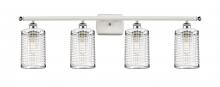  516-4W-WPC-M18-PC - Nestbrook - 4 Light - 35 inch - White Polished Chrome - Bath Vanity Light