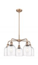  516-5CR-AC-G558-6CL - Bella - 5 Light - 24 inch - Antique Copper - Chandelier