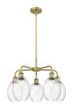 Innovations Lighting 516-5CR-BB-G459-6CL - Preston Bulb - 5 Light - 25 inch - Brushed Brass - Stem hung - Chandelier