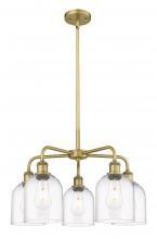  516-5CR-BB-G558-6CL - Bella - 5 Light - 24 inch - Brushed Brass - Chandelier