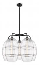  516-5CR-BK-G557-10CL - Vaz - 5 Light - 28 inch - Matte Black - Chandelier