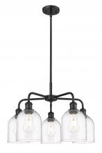  516-5CR-BK-G558-6CL - Bella - 5 Light - 24 inch - Matte Black - Chandelier