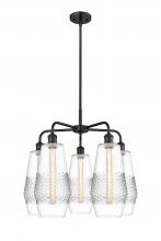  516-5CR-BK-G682-7 - Windham - 5 Light - 25 inch - Matte Black - Chandelier