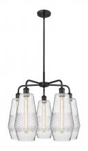  516-5CR-BK-G684-7 - Windham - 5 Light - 25 inch - Matte Black - Chandelier