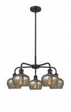  516-5CR-BK-G96 - Fenton - 5 Light - 25 inch - Matte Black - Chandelier