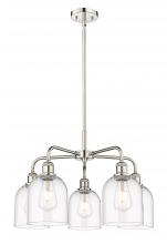  516-5CR-PN-G558-6CL - Bella - 5 Light - 24 inch - Polished Nickel - Chandelier