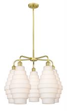  516-5CR-SG-G671-8 - Cascade - 5 Light - 26 inch - Satin Gold - Chandelier