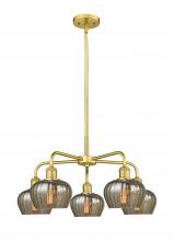  516-5CR-SG-G96 - Fenton - 5 Light - 25 inch - Satin Gold - Chandelier