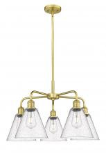  516-5CR-SG-GBC-84 - Berkshire - 5 Light - 26 inch - Satin Gold - Chandelier