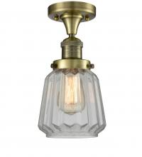  517-1CH-AB-G142 - Chatham - 1 Light - 7 inch - Antique Brass - Semi-Flush Mount