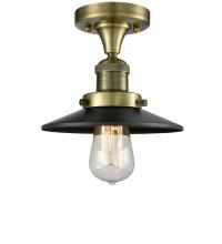  517-1CH-AB-M6 - Railroad - 1 Light - 7 inch - Antique Brass - Semi-Flush Mount