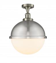  517-1CH-SN-HFS-121-SN - Hampden - 1 Light - 13 inch - Brushed Satin Nickel - Semi-Flush Mount