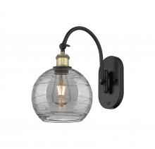  518-1W-BAB-G1213-8SM - Athens Deco Swirl - 1 Light - 8 inch - Black Antique Brass - Sconce