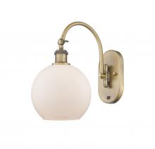  518-1W-BB-G121-8 - Athens - 1 Light - 8 inch - Brushed Brass - Sconce