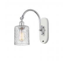  518-1W-WPC-G112C-5CL - Cobbleskill - 1 Light - 5 inch - White Polished Chrome - Sconce