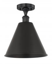  616-1F-BK-MBC-12-BK - Berkshire - 1 Light - 12 inch - Matte Black - Semi-Flush Mount