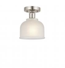  616-1F-SN-G411 - Dayton - 1 Light - 6 inch - Brushed Satin Nickel - Flush Mount