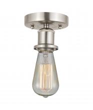 Innovations Lighting 616-1F-SN - Bare Bulb - 1 Light - 2 inch - Brushed Satin Nickel - Semi-Flush Mount
