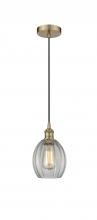  616-1P-AB-G82 - Eaton - 1 Light - 6 inch - Antique Brass - Cord hung - Mini Pendant