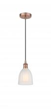  616-1P-AC-G441 - Brookfield - 1 Light - 6 inch - Antique Copper - Cord hung - Mini Pendant