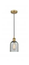  616-1P-BB-G257 - Caledonia - 1 Light - 5 inch - Brushed Brass - Cord hung - Mini Pendant