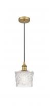  616-1P-BB-G402 - Niagara - 1 Light - 7 inch - Brushed Brass - Cord hung - Mini Pendant