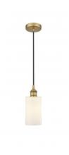  616-1P-BB-G801 - Clymer - 1 Light - 4 inch - Brushed Brass - Cord hung - Mini Pendant