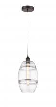  616-1P-OB-G557-8CL - Vaz - 1 Light - 8 inch - Oil Rubbed Bronze - Cord hung - Mini Pendant