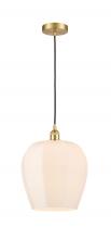  616-1P-SG-G461-12 - Norfolk - 1 Light - 12 inch - Satin Gold - Cord hung - Mini Pendant