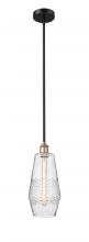  616-1S-BAB-G684-7 - Windham - 1 Light - 7 inch - Black Antique Brass - Cord hung - Mini Pendant