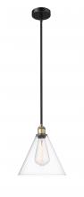  616-1S-BAB-GBC-122 - Berkshire - 1 Light - 12 inch - Black Antique Brass - Cord hung - Mini Pendant