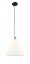  616-1S-BAB-GBC-161 - Berkshire - 1 Light - 16 inch - Black Antique Brass - Cord hung - Pendant