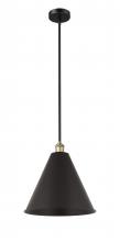  616-1S-BAB-MBC-16-BK - Berkshire - 1 Light - 16 inch - Black Antique Brass - Cord hung - Mini Pendant