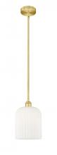Innovations Lighting 616-1S-SG-G559-8GWH - Bridal Veil - 1 Light - 5 inch - Satin Gold - Cord hung - Mini Pendant