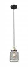  616-1SH-BAB-G262 - Stanton - 1 Light - 6 inch - Black Antique Brass - Cord hung - Mini Pendant