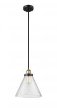  616-1SH-BAB-G44-L - Cone - 1 Light - 12 inch - Black Antique Brass - Cord hung - Mini Pendant